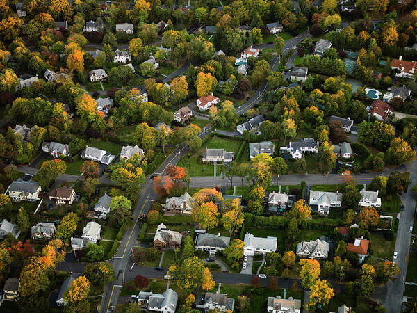 Suburb Art Print featuring the photograph Aerial Photography Of Suburbs, Ny #3 by Michael H