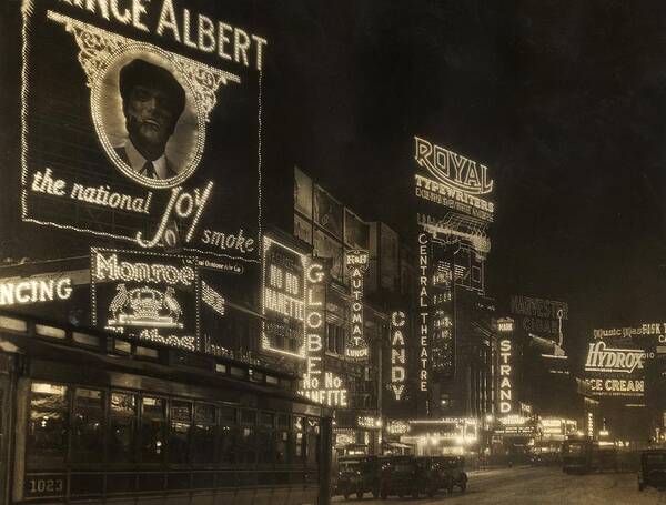 Car Art Print featuring the photograph Times Square #3 by Edwin Levick