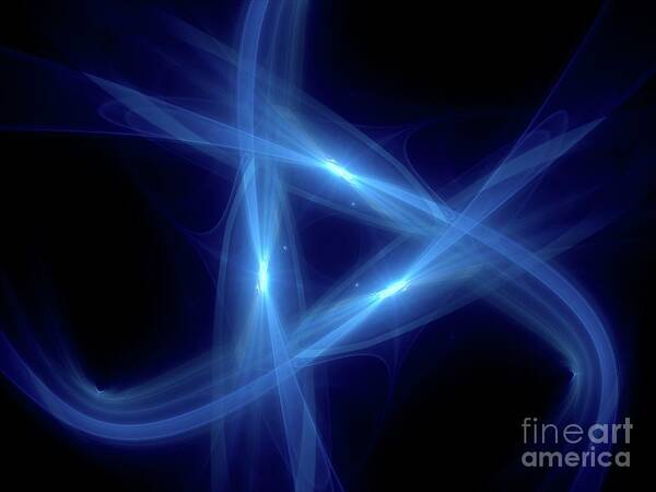 Abstract Art Print featuring the photograph Plasma Curves In Space #5 by Sakkmesterke/science Photo Library