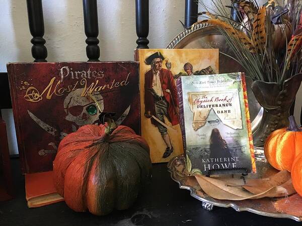 Books Art Print featuring the photograph A Bookish Halloween by Toni Hopper