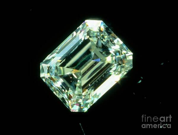 Diamond Art Print featuring the photograph A Cut Diamond by Vaughan Fleming/science Photo Library