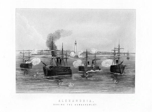 Engraving Art Print featuring the drawing Alexandria, During The Bombardment by Print Collector