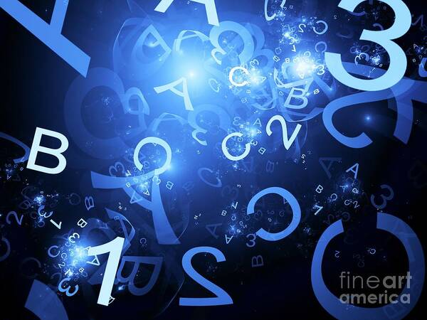 Education Art Print featuring the photograph Alphabet And Numbers by Sakkmesterke/science Photo Library