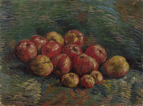 Still Life Art Print featuring the painting Apples. Date/Period September 1887 - October 1887. Still life. Oil on canvas. by Vincent Van Gogh