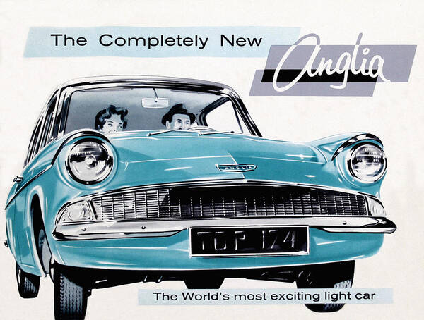 1960 Ford Anglia Art Print featuring the photograph Automotive Art 450 by Andrew Fare