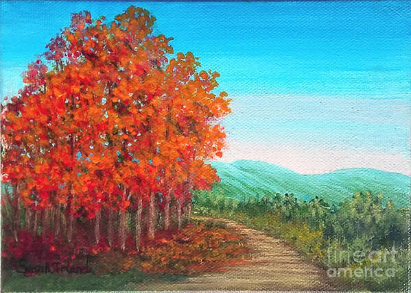 Autumn Art Print featuring the painting Autumn Trail by Sarah Irland