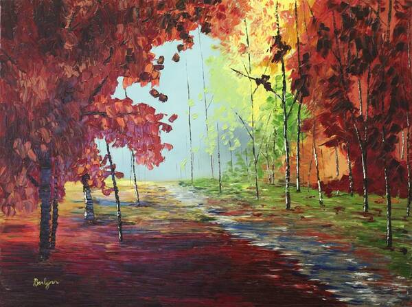 Autumn Art Print featuring the painting Autumn Wonder by Berlynn