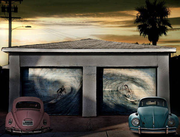 Surfers Art Print featuring the photograph Beetles by Larry Butterworth