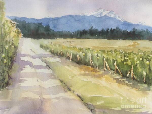 Bellewood Apple Farm Art Print featuring the painting Bellewood Acres, Lynden by Watercolor Meditations