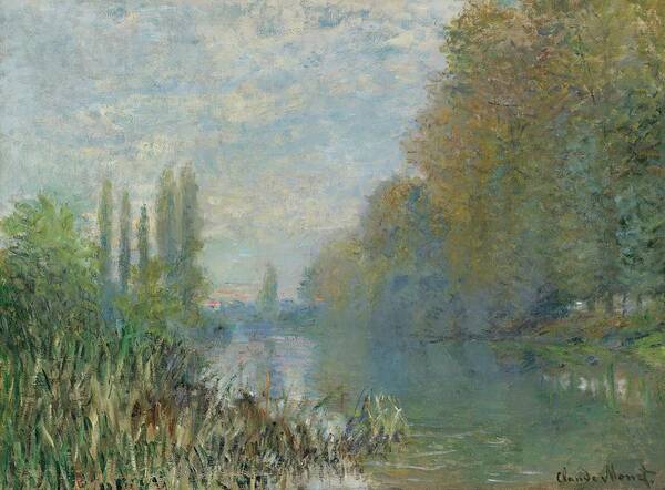 Impressionism Art Print featuring the painting Bords De La Seine En Automne by Claude Monet