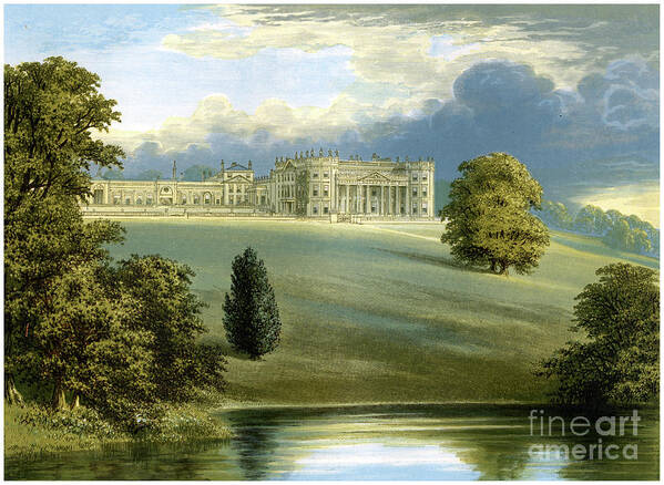 Engraving Art Print featuring the drawing Bowood Park, Wiltshire, Home by Print Collector