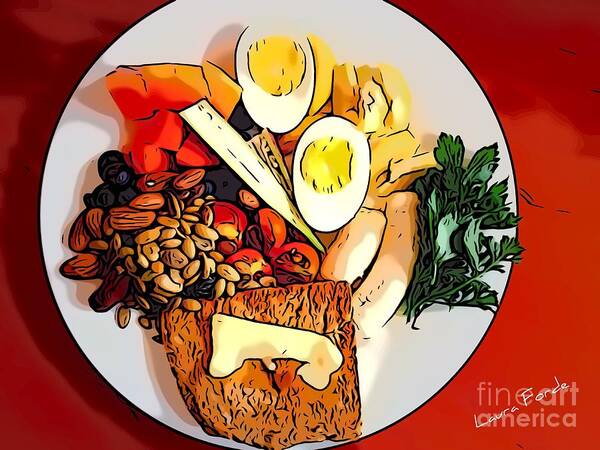 Digital Art Art Print featuring the digital art Breakfast by Laura Forde