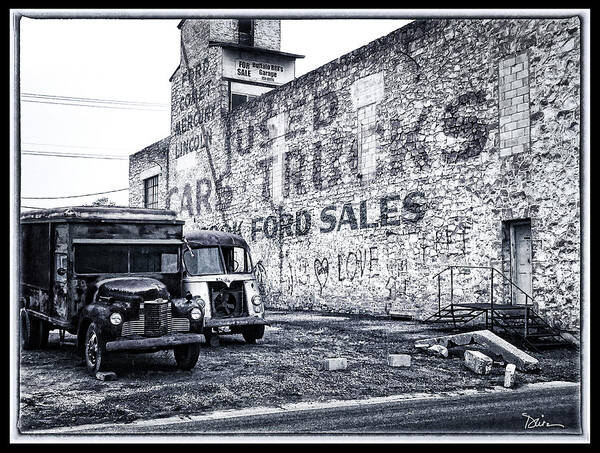 Old Cars Art Print featuring the photograph Buffalo Bills Back Lot by Peggy Dietz