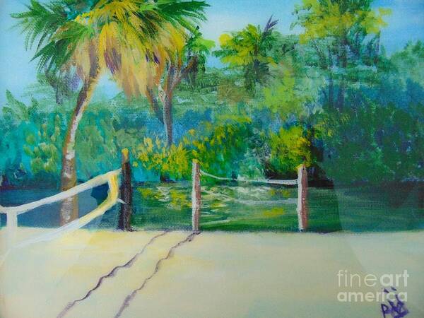 Epoxy Art Print featuring the painting By the Bayou by Saundra Johnson