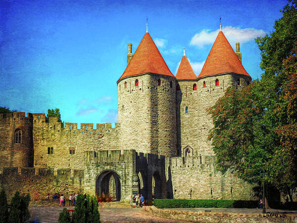 Carcassone Art Print featuring the photograph Carcassonne Gate by Bearj B Photo Art