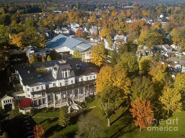 Fall Art Print featuring the photograph Chautauqua Inn by Joann Long