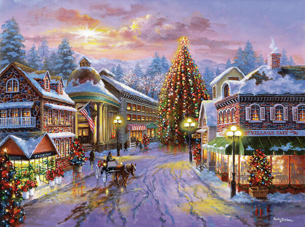 Christmas Eve Art Print featuring the painting Christmas Eve by Nicky Boehme
