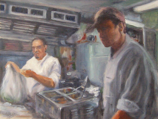 Kitchen Art Print featuring the painting Cleanup Time by Connie Schaertl