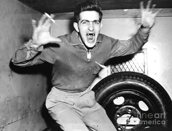 1950-1959 Art Print featuring the photograph Confessed Slayer Enraged. William by New York Daily News Archive