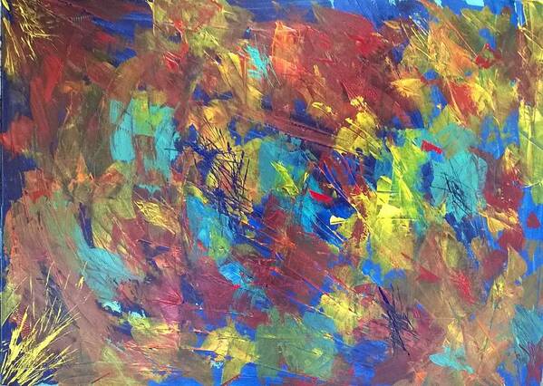 Abstract Art Print featuring the painting Creation by Deb Mayer