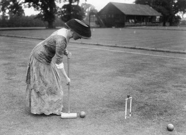 England Art Print featuring the photograph Croquet Action by Topical Press Agency