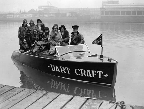 Motorboat Art Print featuring the photograph Dart Craft by Fox Photos