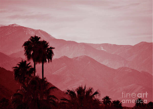 Landscape. Southern California Art Print featuring the photograph Desert Series - San Gorgonio Pass Red by Lee Antle