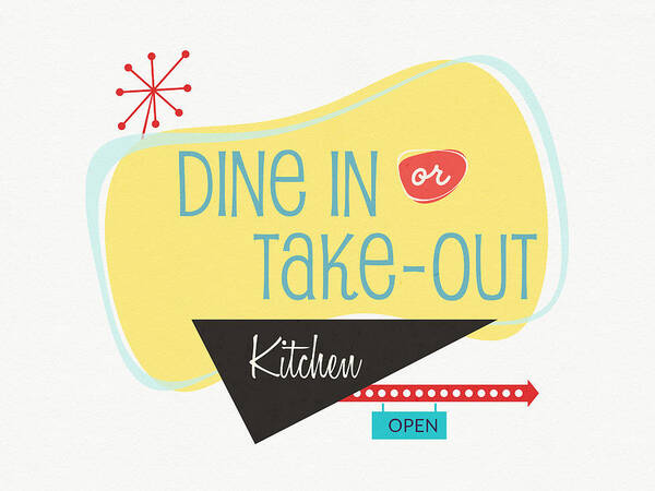 Kitchen Art Print featuring the digital art Dine In Kitchen - Art by Linda Woods by Linda Woods