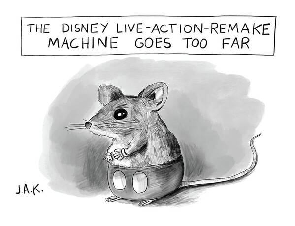 Captionless Art Print featuring the drawing Disney Machine Goes Too Far by Jason Adam Katzenstein