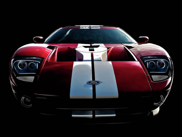 Ford Gt Art Print featuring the digital art Ford GT by Douglas Pittman