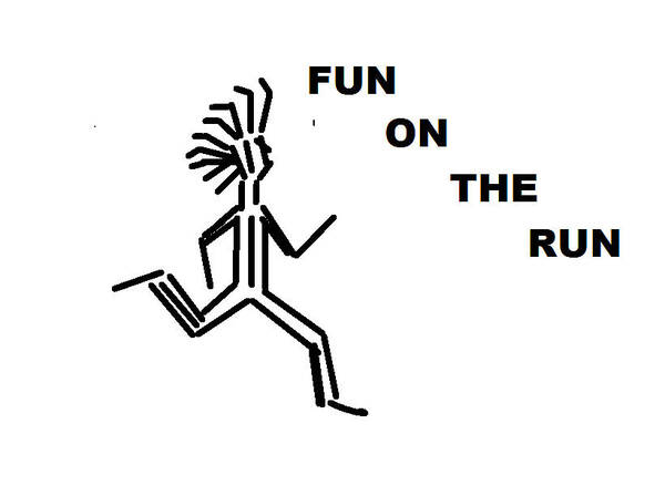 Drawingart Art Print featuring the drawing Fun on the RuN by Andrew Johnson