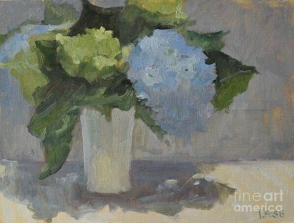 Hydrangea Art Print featuring the painting Garden Blooms by Tiffany Foss