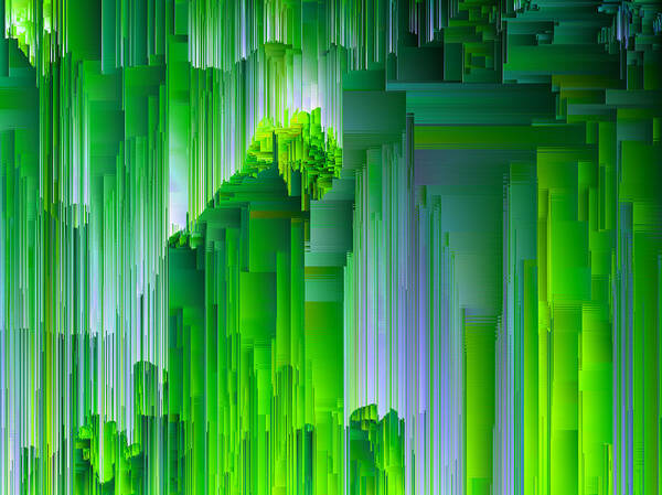 Glitch Art Print featuring the digital art Glitchin' Nature by Jennifer Walsh