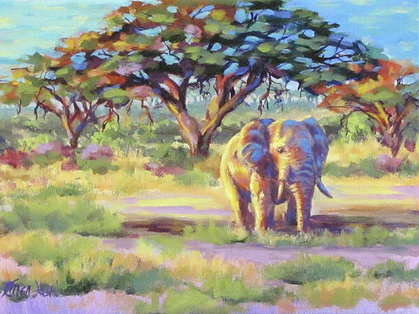 Africa Art Print featuring the painting Golden by Karen Ilari