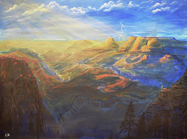 Grand Canyon Art Print featuring the painting Grand Canyon Painting by Chance Kafka