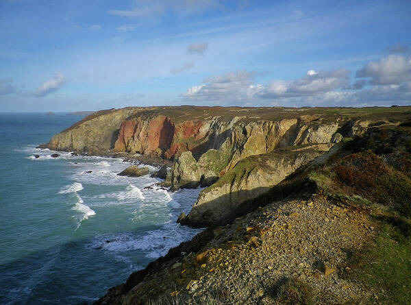Hanover Cove Art Print featuring the photograph Hanover Cove St Agnes Cornwall by Richard Brookes