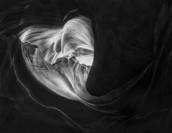 Antelope Art Print featuring the photograph Heart In Antelope Canyon "???" by Janice W Chen