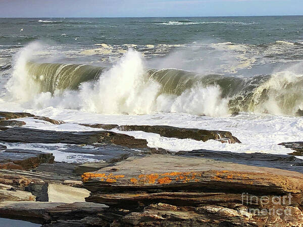 Winter Art Print featuring the painting High Surf Warning by Jeanette French