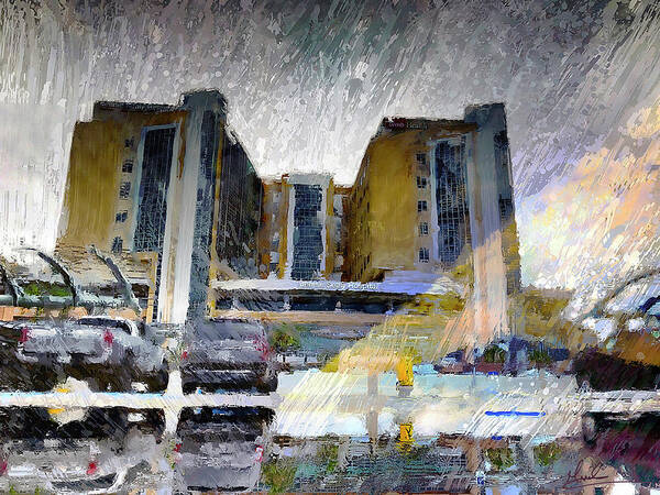 Hospital Art Print featuring the photograph Hospital Reflections by GW Mireles