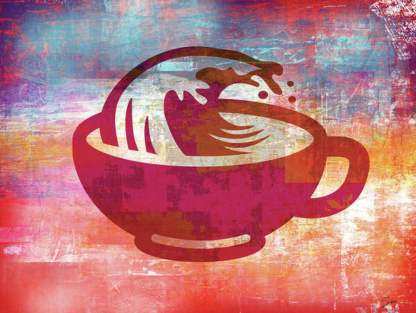 Tea Cup Art Print featuring the mixed media Icons 1 by Greg Simanson