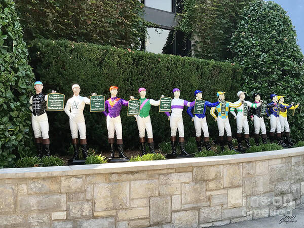 Keeneland Art Print featuring the photograph Keeneland Jockeys by CAC Graphics