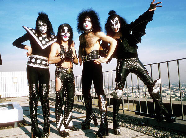 Rock Music Art Print featuring the photograph Kiss Portrait Session In La by Michael Ochs Archives