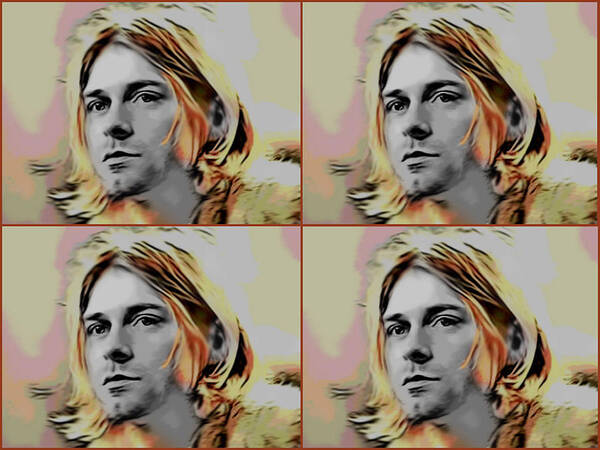 Kurt Cobain Art Print featuring the mixed media Kurt by Jas Stem