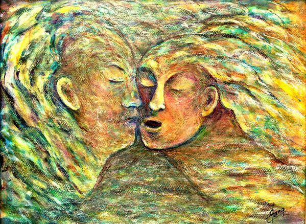 Undines Art Print featuring the painting Love Is by Jackie Nourigat