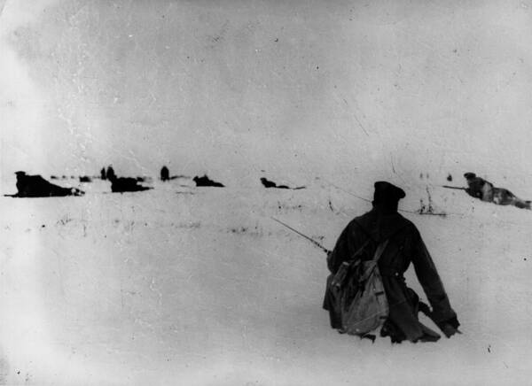 Snow Art Print featuring the photograph Lying Low by Hulton Archive