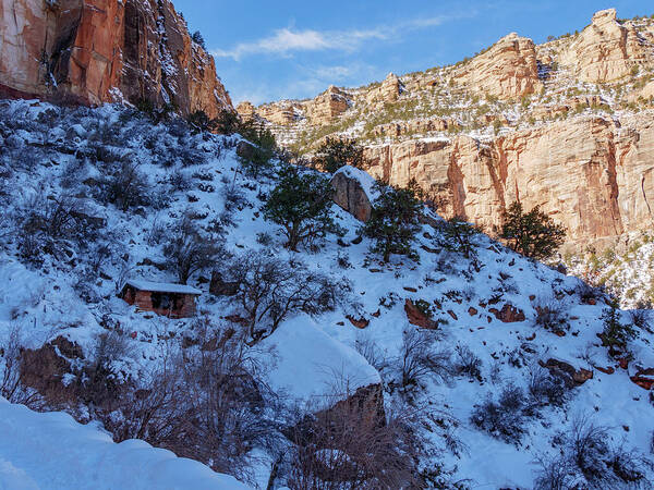 American Southwest Art Print featuring the photograph Mile and a Half Rest Shelter. by Todd Bannor