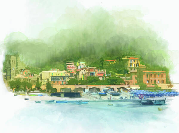 Italy Art Print featuring the digital art Monterosso by Gina Harrison