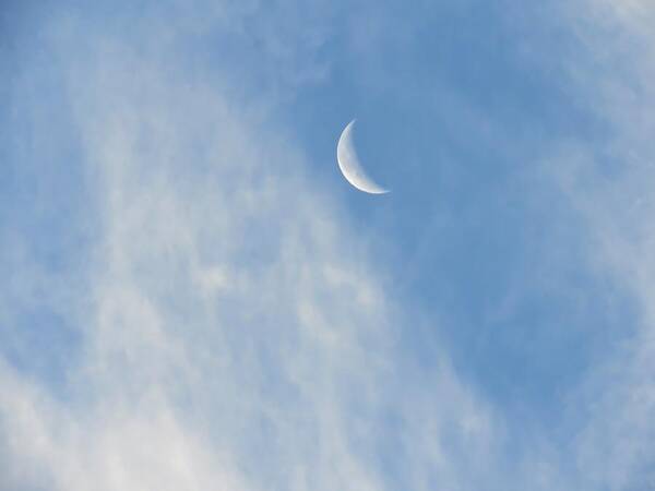 Arizona Art Print featuring the photograph Moon in Libra - Crescent Farewell by Judy Kennedy