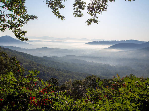 Chestnut Cove Art Print featuring the photograph Morning on the Blueridge Parkway by L Bosco