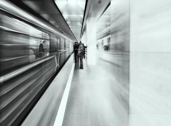 Metro Art Print featuring the photograph Moscow Metro - Sketch by Maxim Makunin